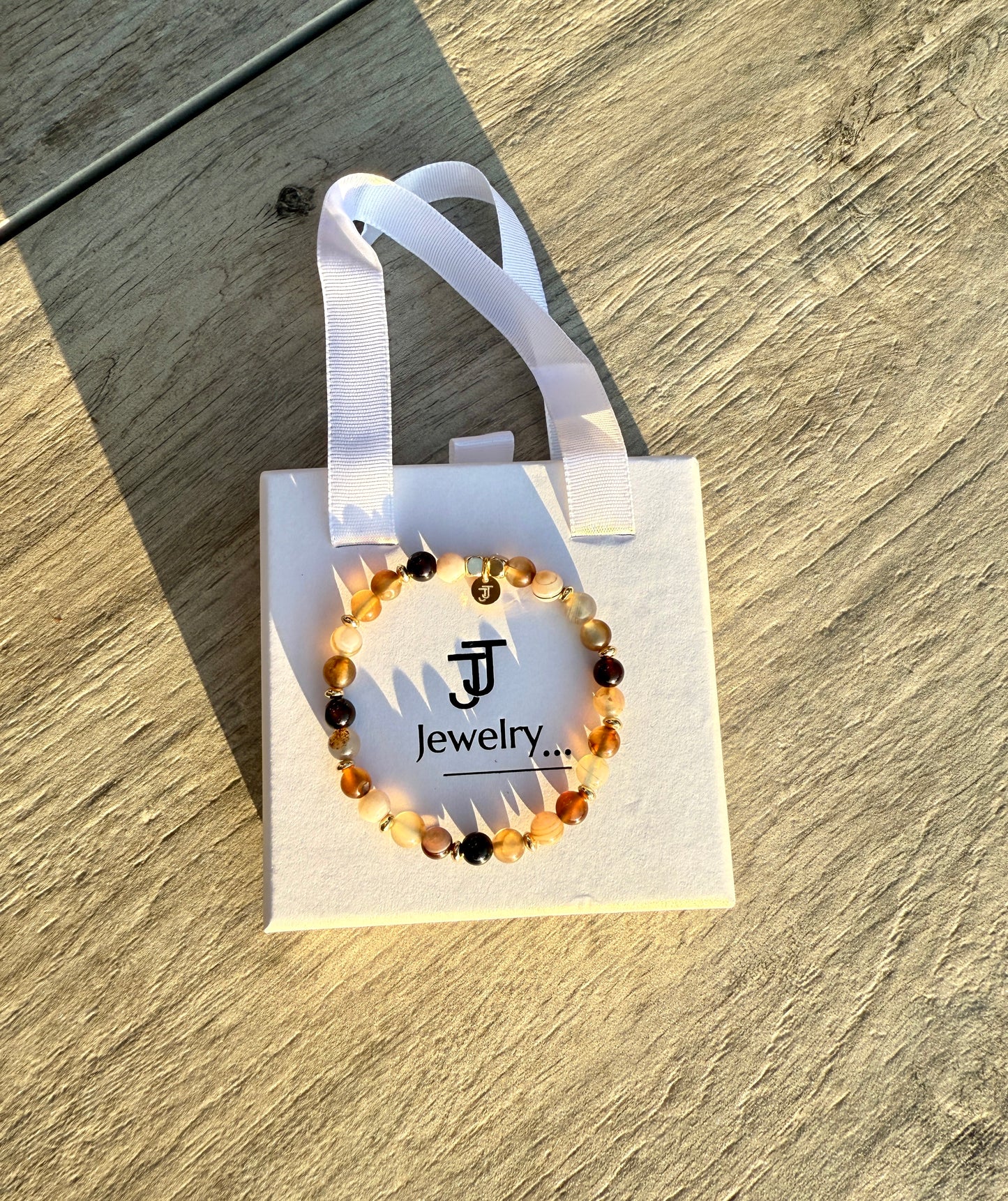 Bracelet Agate Marron  - Terre