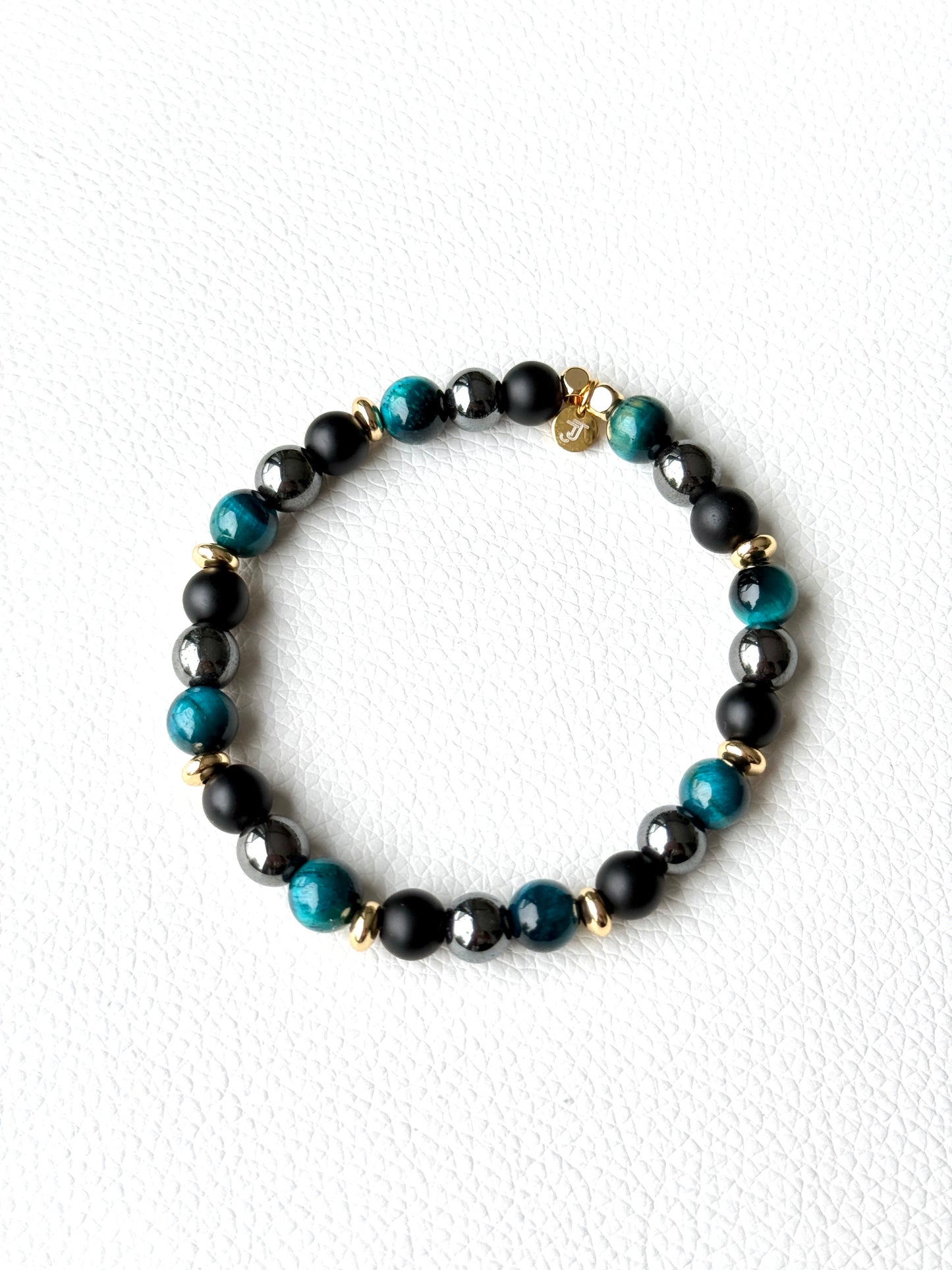 Bracelet Triple Protection Bleu - Force, Équilibre & Protection