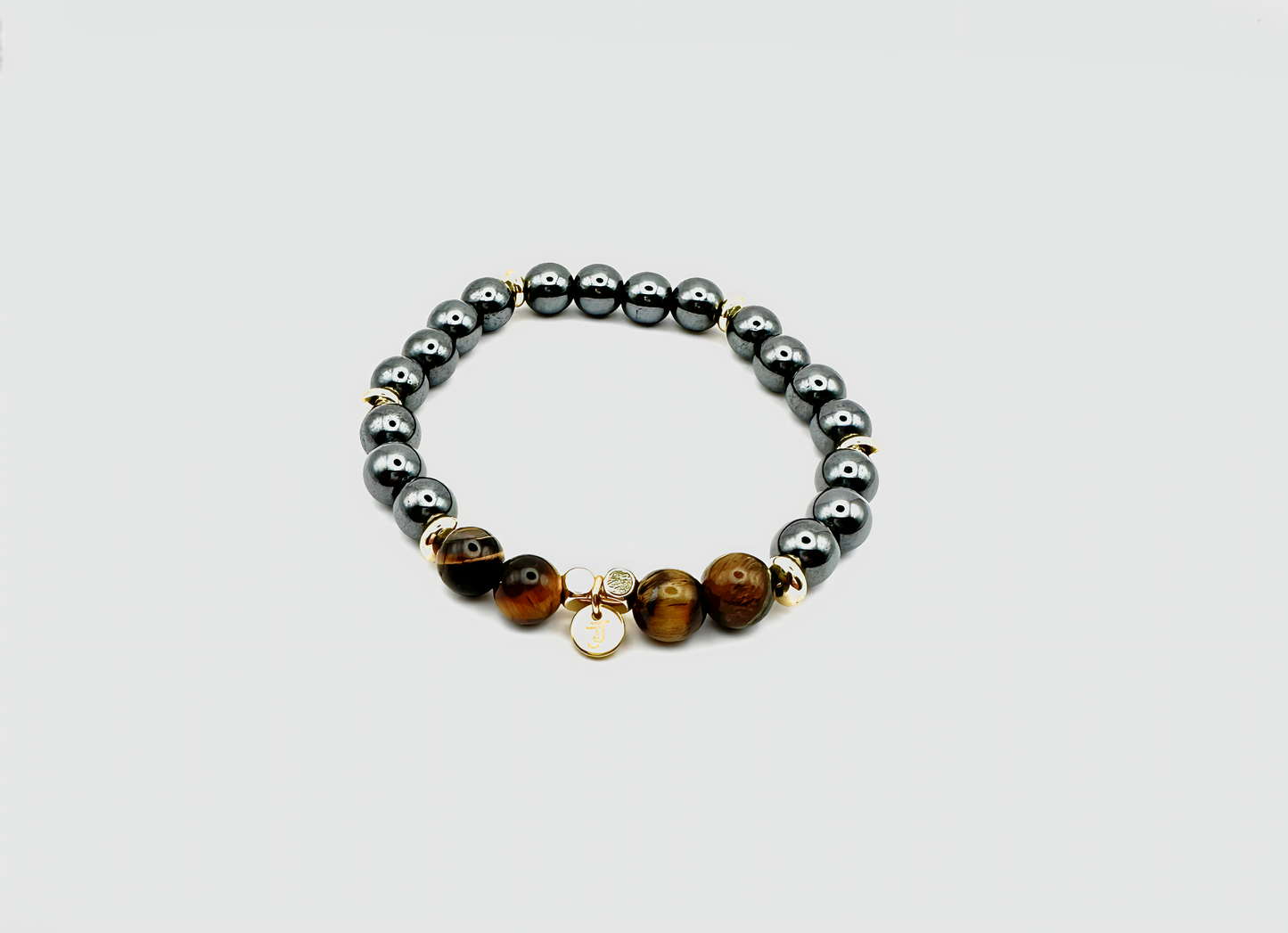 Bracelet Hématite Œil de Tigre - Volonté