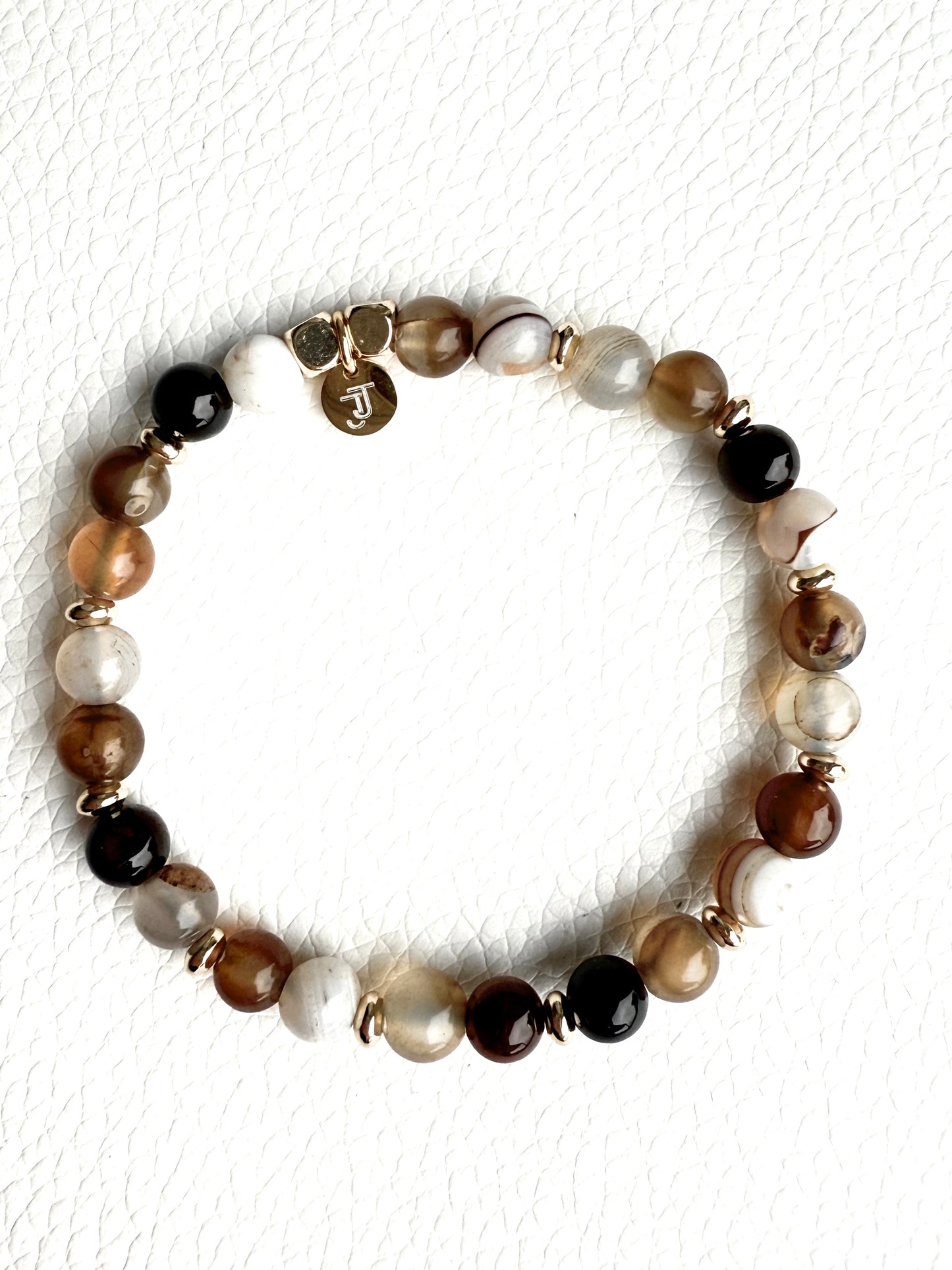 Bracelet Agate Marron  - Terre