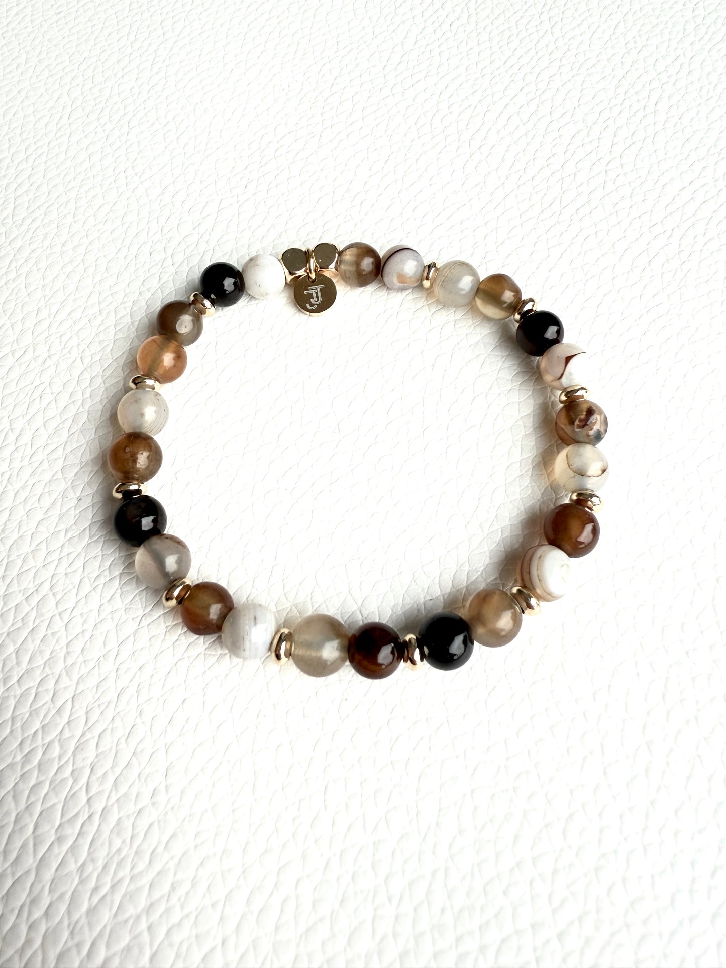 Bracelet Agate Marron  - Terre