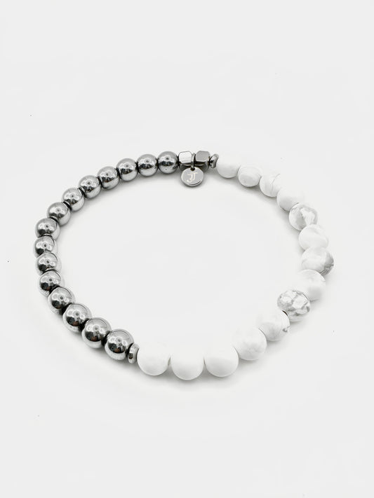 DUO - Howlite & Hématite