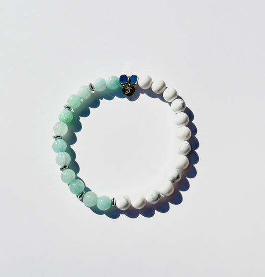 DUO - Quartz Vert & Howlite